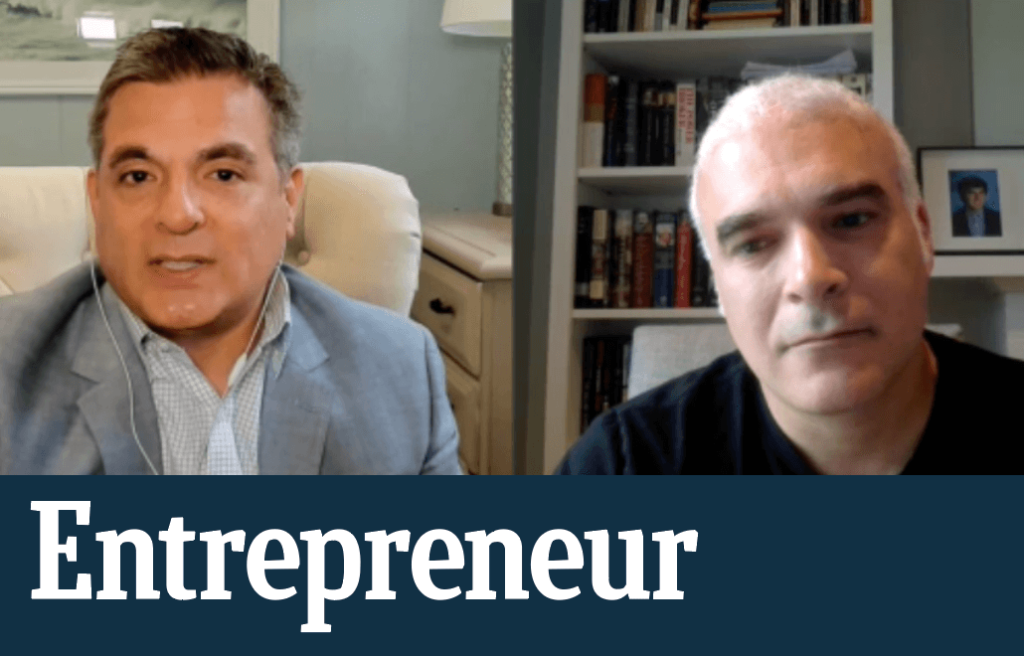 Len Garza with Entrepreneur Magazine Host